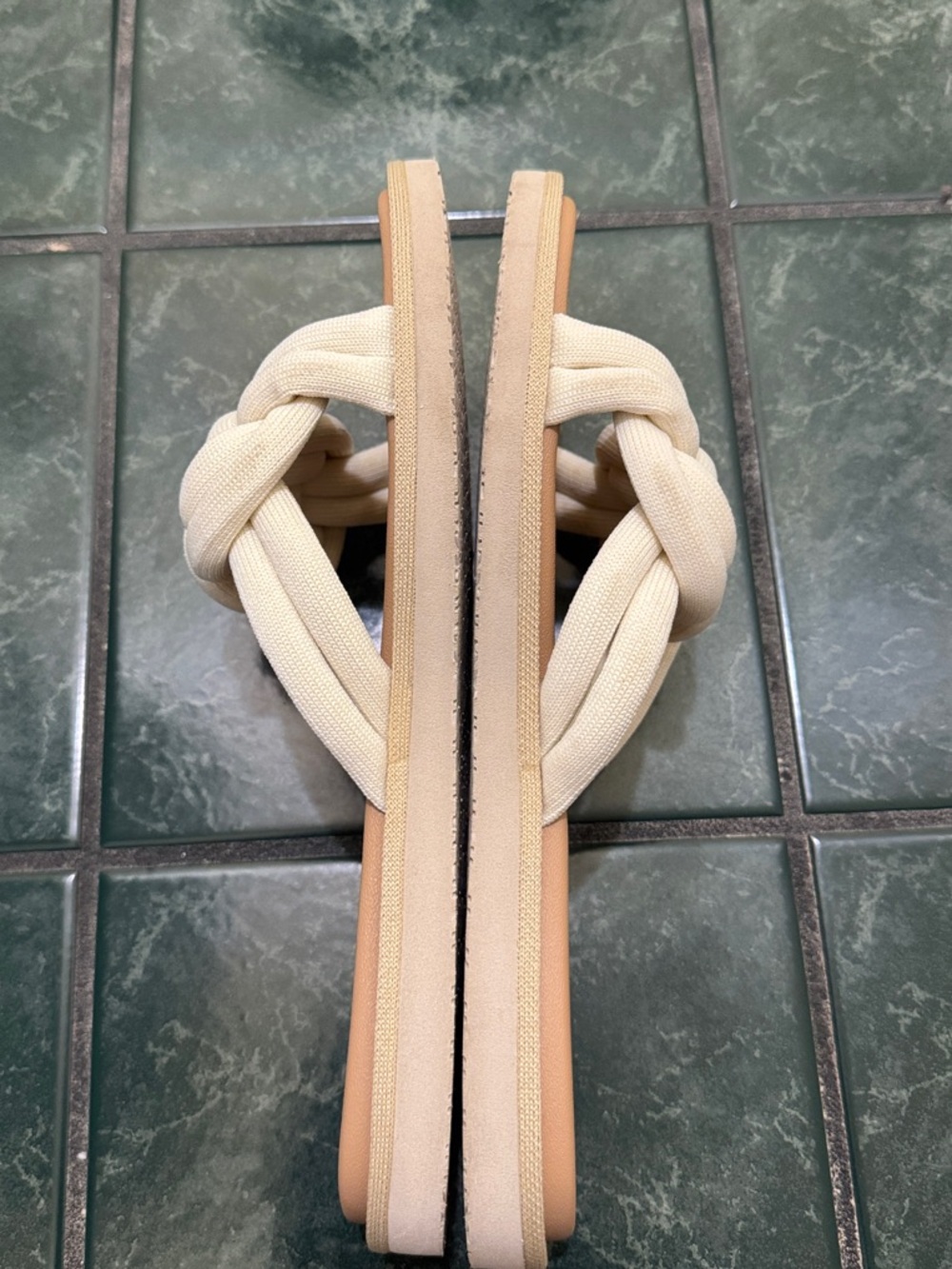 Rothy's Cream Braided Slide Sandals - Picture 2 of 3
